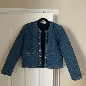 ba&sh Quilted Denim Jacket